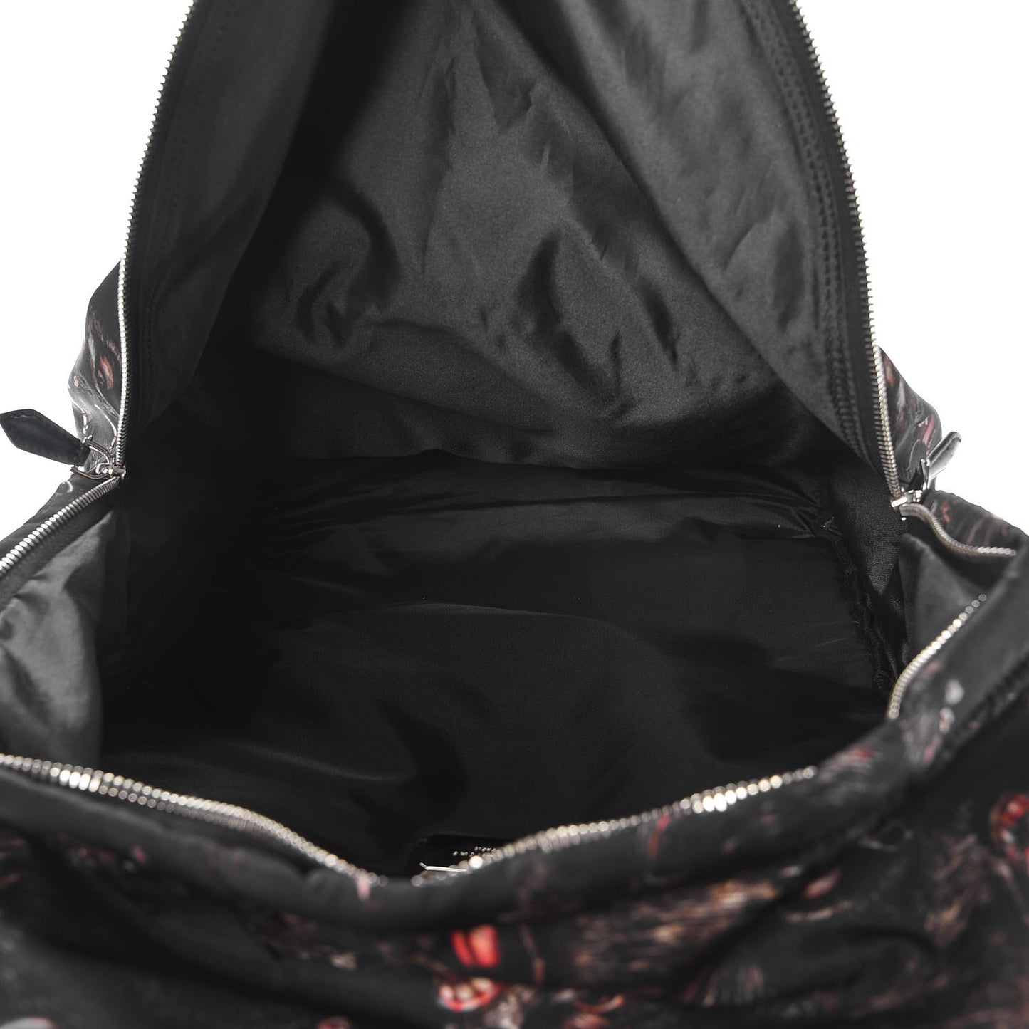 Nylon All Over Monkey Brother Print Backpack Black