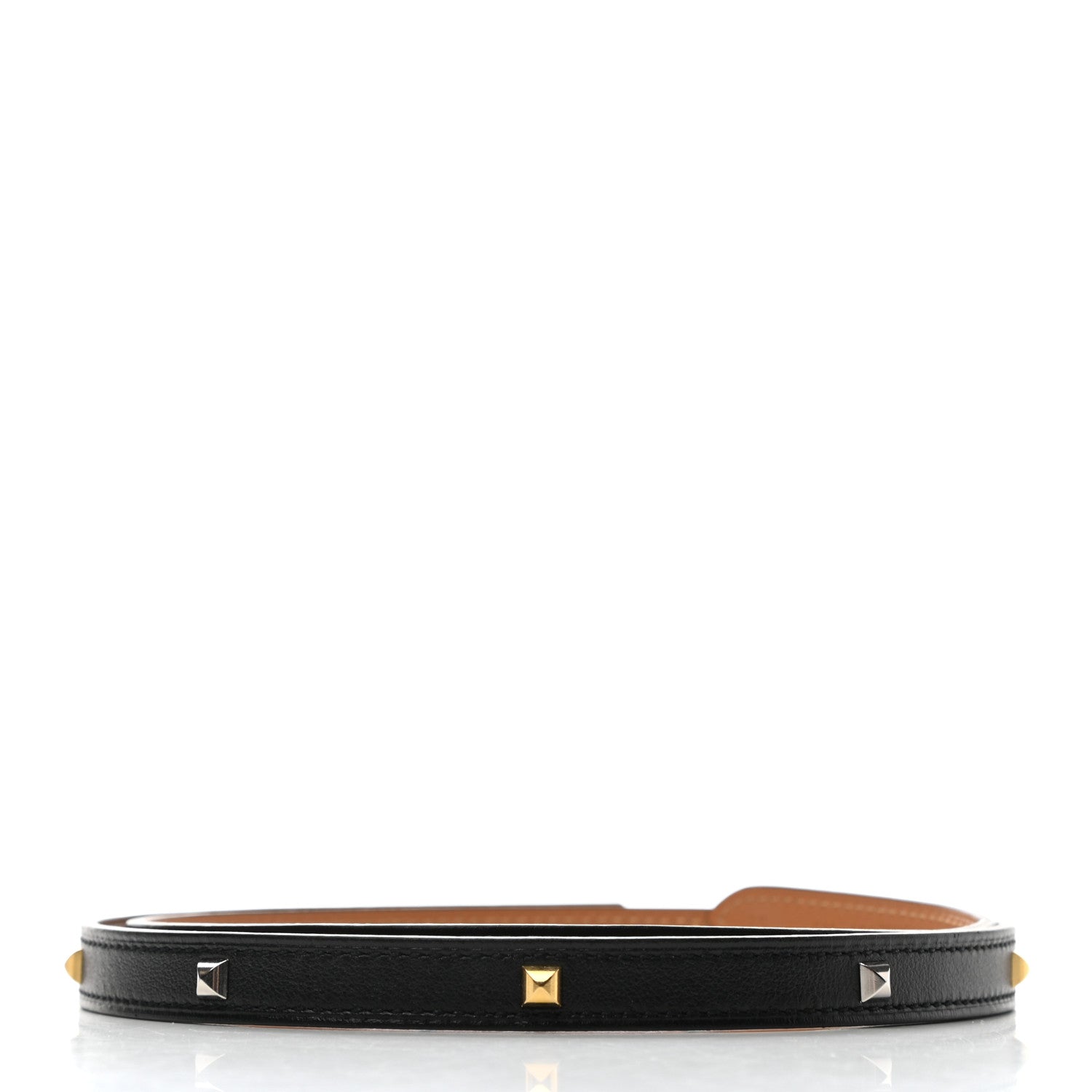 Hermes Swift 14mm Studded Belt Strap 75 Black 2 of 4
