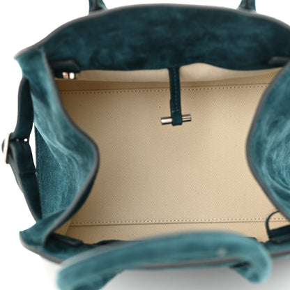 The Row Suede Soft Margaux 10 Bag Teal Green 5 of 10