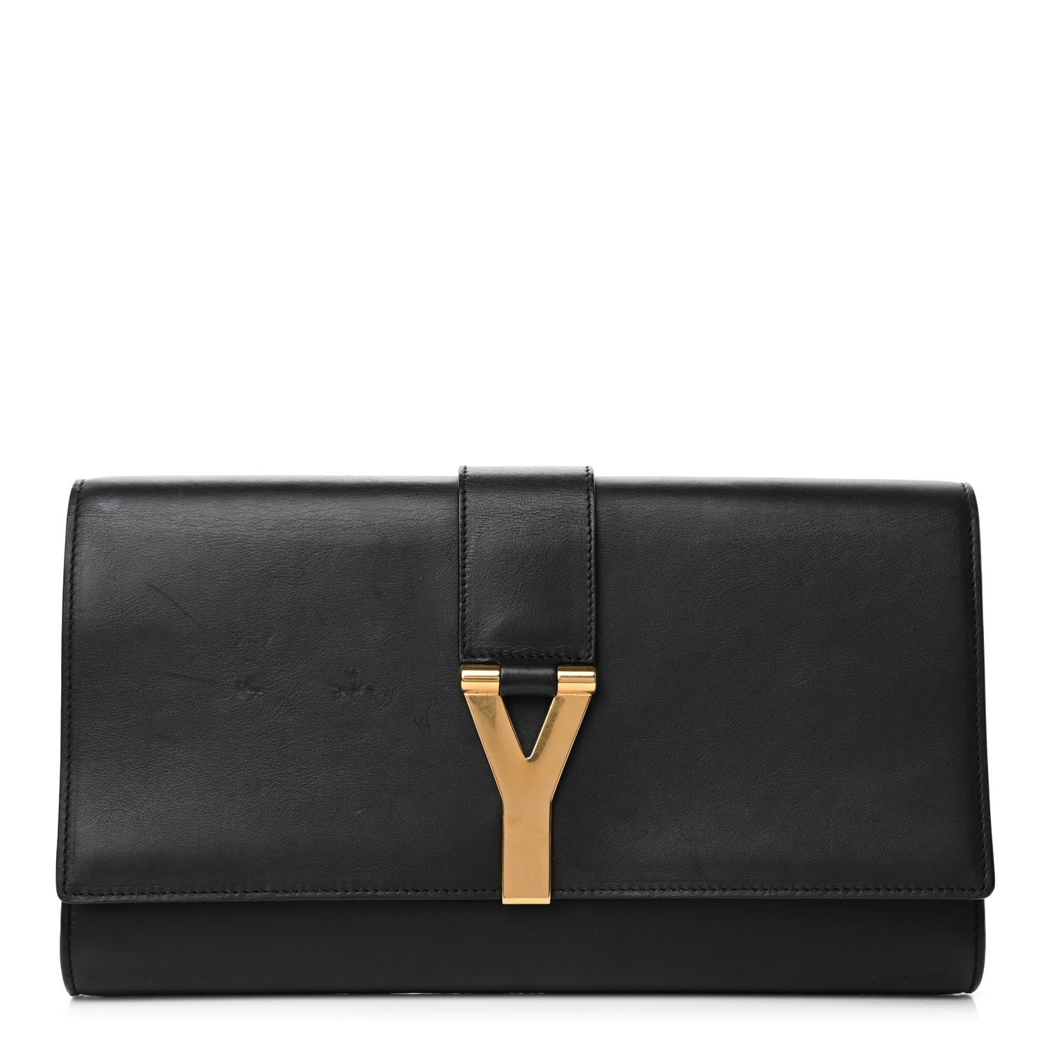 Saint Laurent Calfskin Classic Y Ligne Clutch Black 1 of 7