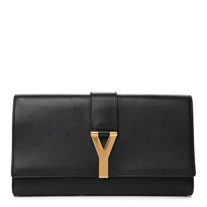 Saint Laurent Calfskin Classic Y Ligne Clutch Black 1 of 7