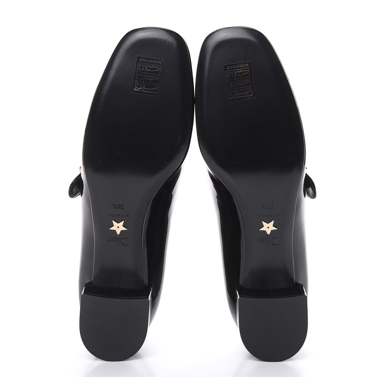 Christian Dior Patent Baby-D Ballet Pumps 39.5 Black 5 of 9