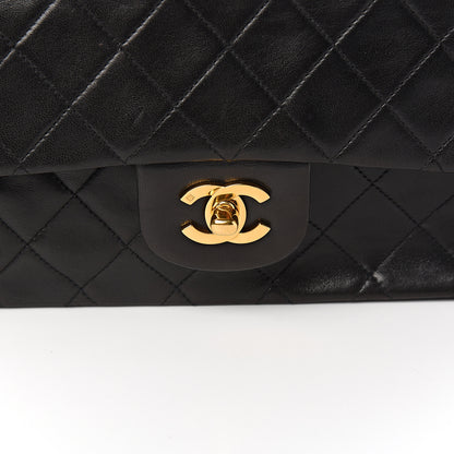 Chanel Lambskin Quilted Medium Double Flap Black 11 of 11
