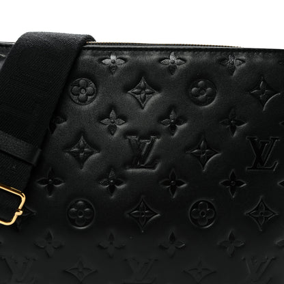 Louis Vuitton Lambskin Embossed Monogram Coussin PM Black 9 of 11