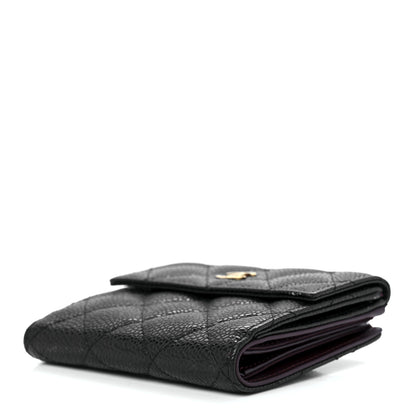 Chanel Caviar Quilted Compact French Flap Wallet Black 11 of 14
