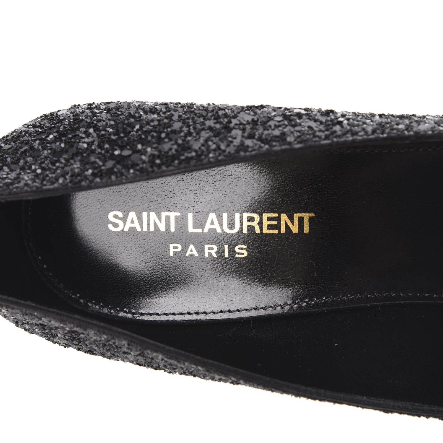 Saint Laurent Glitter Opyum 85 Pumps 38.5 Black 8 of 11
