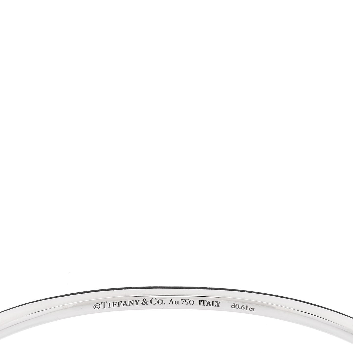 18K White Gold Diamond Metro Bangle Bracelet