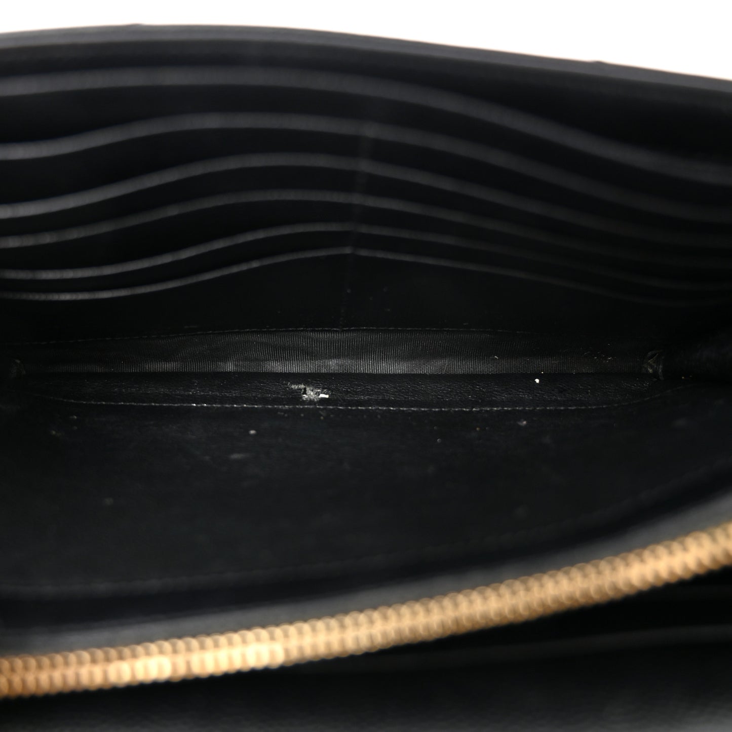 Grain De Poudre Matelasse Chevron Monogram Chain Wallet Black