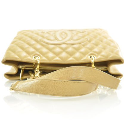 Chanel Caviar Quilted Grand Shopping Tote GST Beige 6 of 10