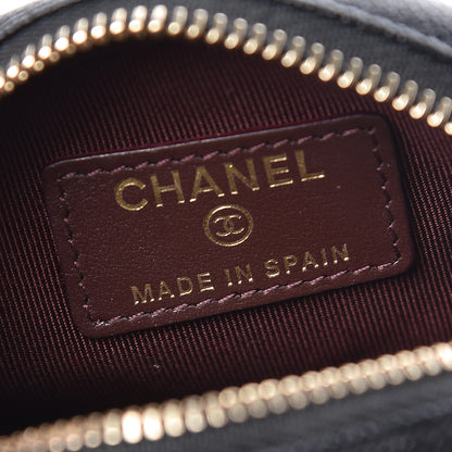 Chanel Caviar Quilted Zip Around Classic Coin Purse Black 6 of 7