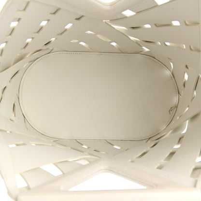 Bottega Veneta Calfskin The Point Weave Triangle Bag Chalk 7 of 12