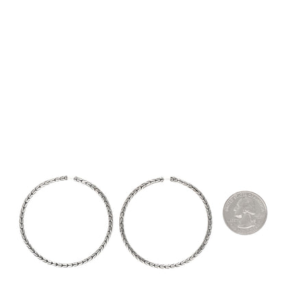John Hardy Sterling Silver Large Classic Chain Hoop Earrings 2 of 4