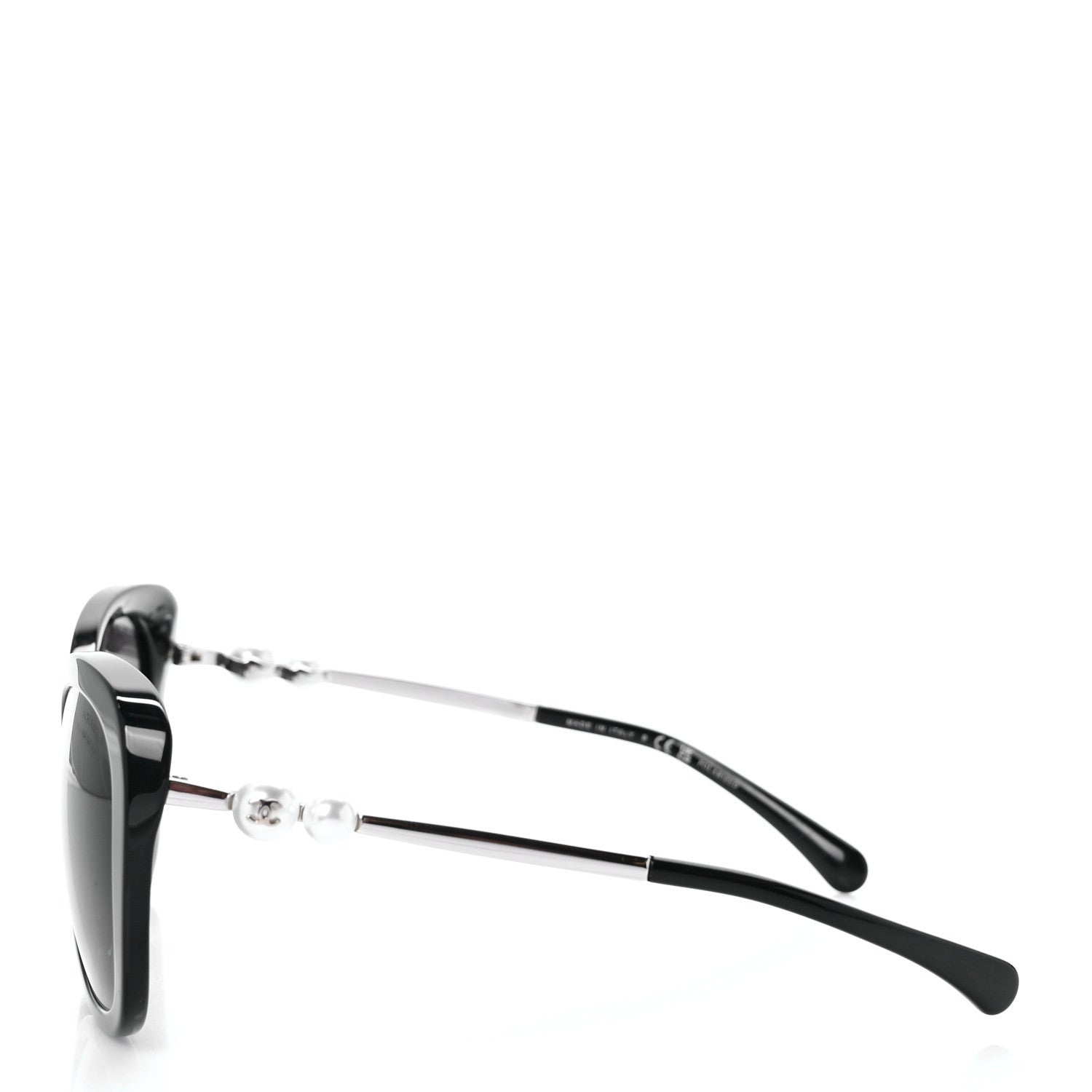 Chanel Acetate Polarized Butterfly Winter Pearl Sunglasses 5339-H Black 3 of 8