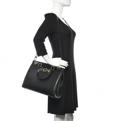 Gucci Smooth Calfskin Medium Zumi Top Handle Bag Black 2 of 12