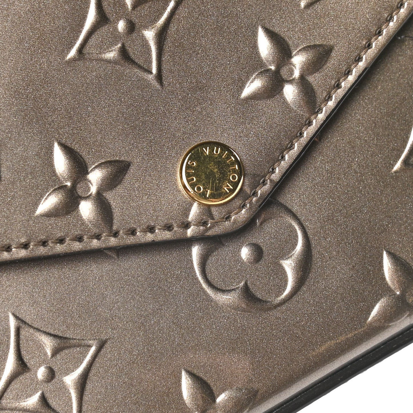 Vernis Felicie Pochette Chain Wallet Champagne Metallise