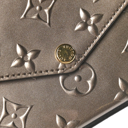 Louis Vuitton Vernis Felicie Pochette Chain Wallet Champagne Metallise 11 of 14