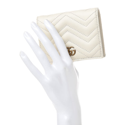 Gucci Calfskin Matelasse GG Marmont Card Case White 2 of 7