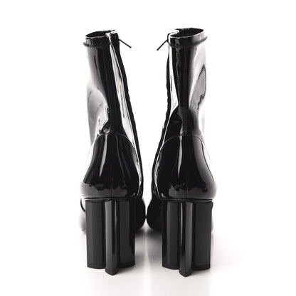 Louis Vuitton Patent Silhouette Ankle Boots 40 Black 5 of 12