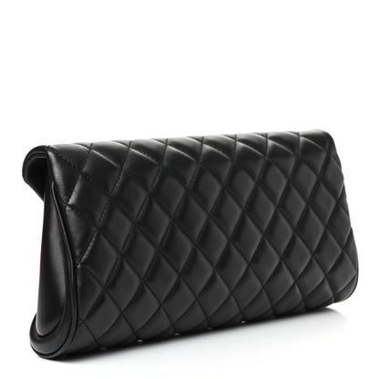Chanel Lambskin Quilted Fold Up Again Clutch Black 3 of 7