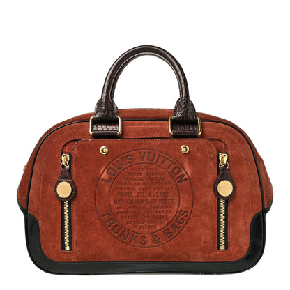 Louis Vuitton Suede Stamped Havane Bowler GM Brun 1 of 14