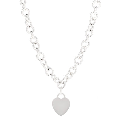 Tiffany Sterling Silver Heart Tag Necklace 1 of 5