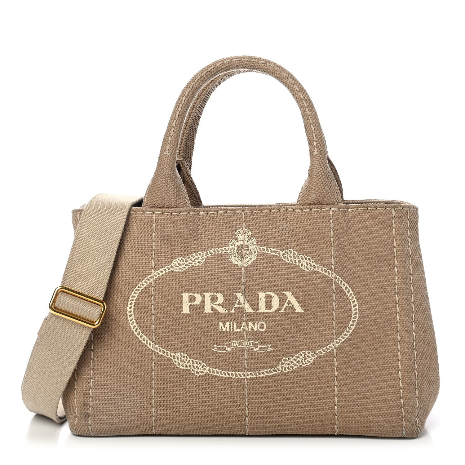 Prada Canapa Small Logo Tote Deserto 1 of 4