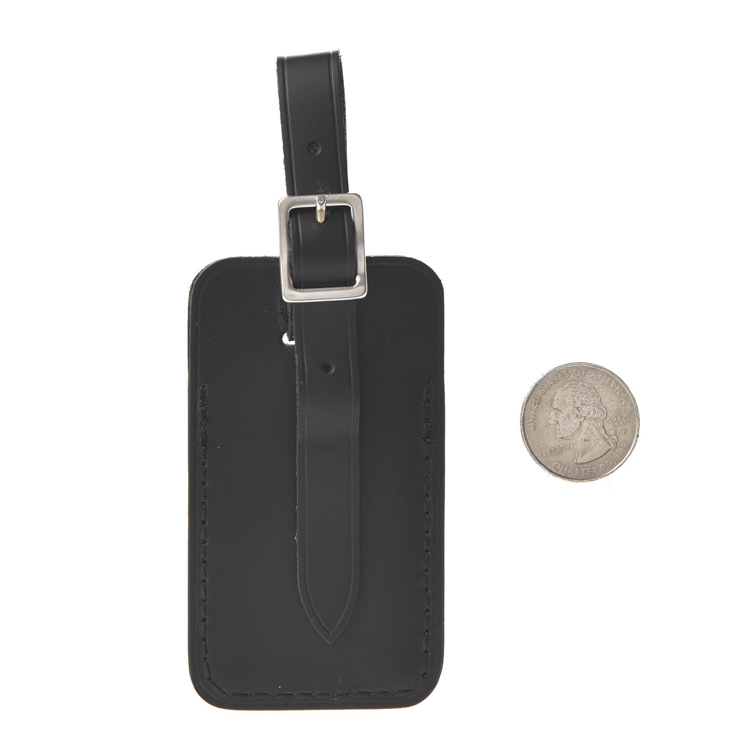 Louis Vuitton Calfskin Small Luggage Tag Black 2 of 5
