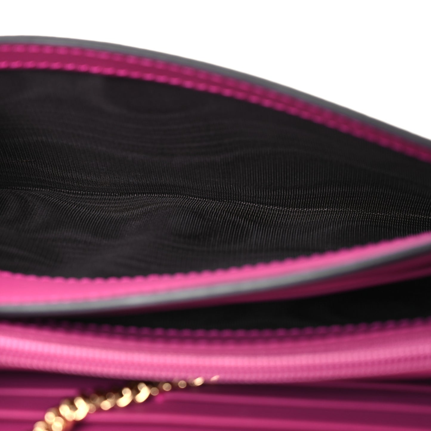 GG Supreme Monogram Moon Calfskin Padlock Continental Chain Wallet Beige Ebony Hibiscus Red New Rosette