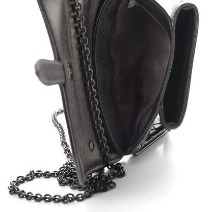 Bottega Veneta Nappa Intrecciato Front Pocket Flap With Chain Dark Silver 5 of 9