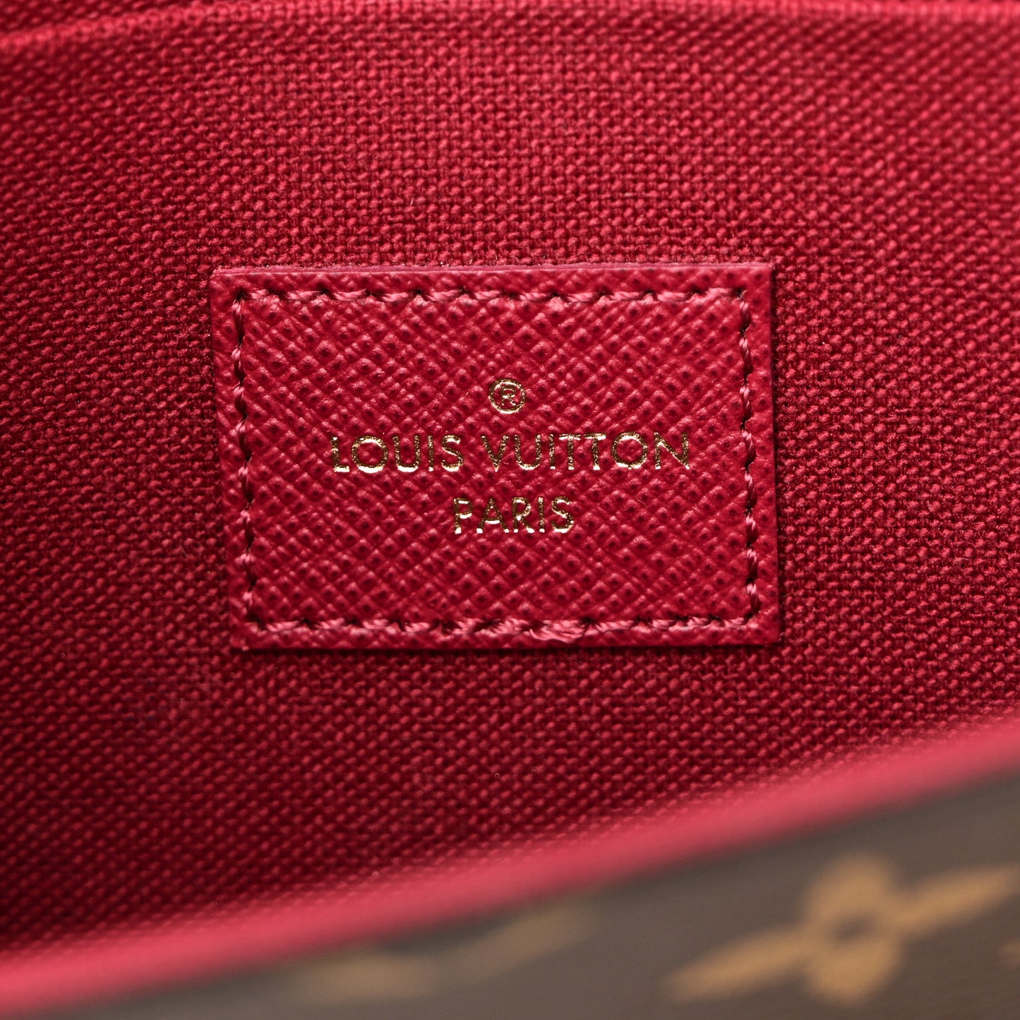 Monogram Pochette Felicie Chain Wallet Fuchsia