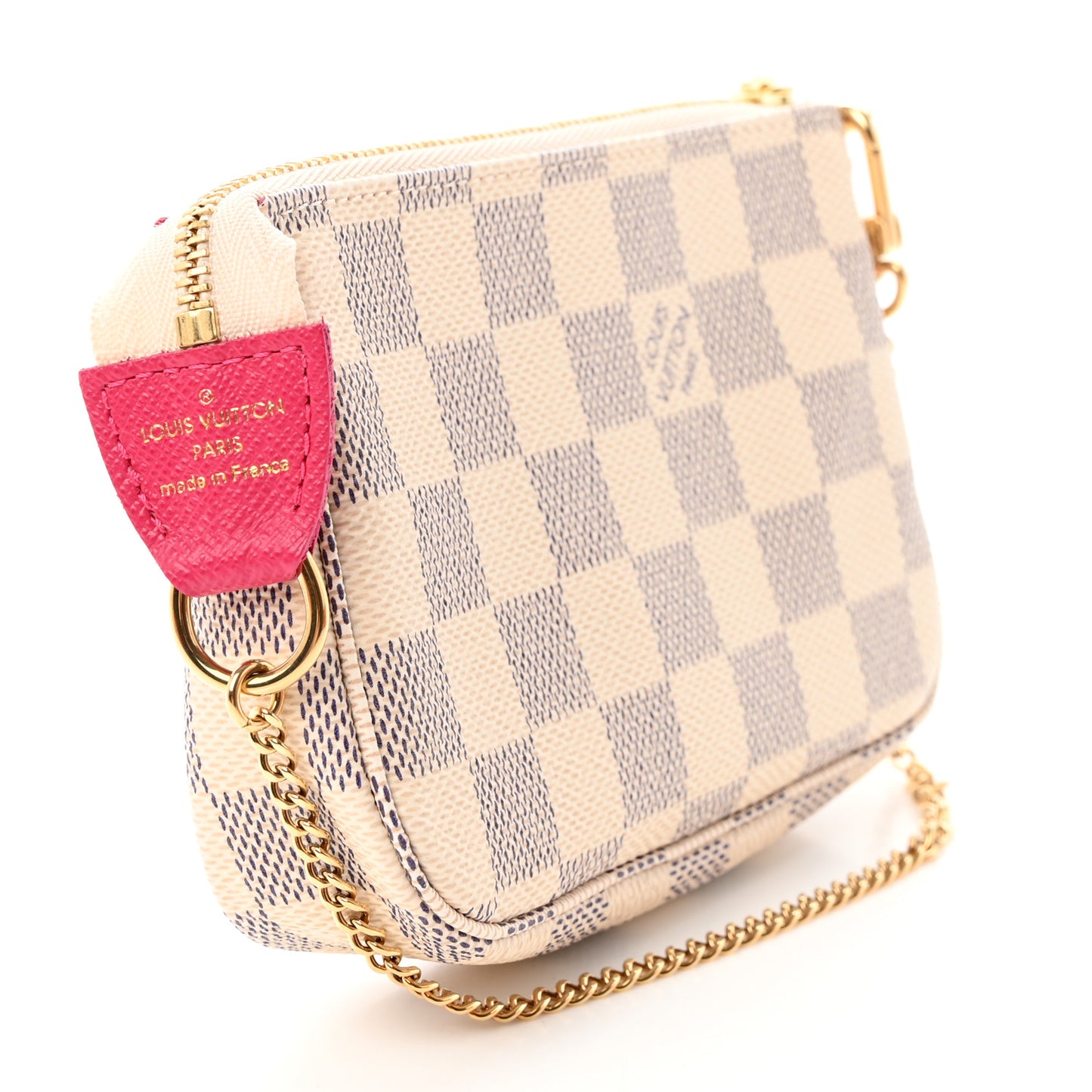 Damier Azur 2021 Christmas Animation Hollywood Mini Pochette Accessories Fuchsia