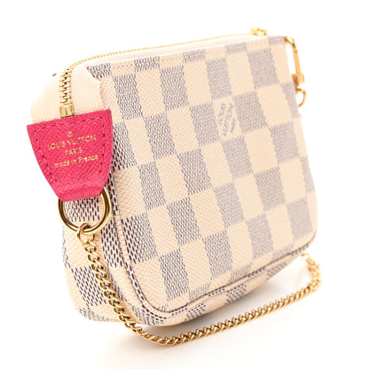 Louis Vuitton Damier Azur 2021 Christmas Animation Hollywood Mini Pochette Accessories Fuchsia 3 of 8