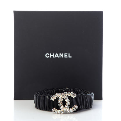 Chanel Calfskin Strass Ruched Rope CC Belt 75 30 Black 5 of 5