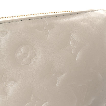 Louis Vuitton Lambskin Embossed Monogram Coussin PM Cream 10 of 12