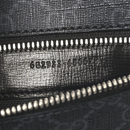 Gucci GG Supreme Monogram Textured Calfskin Retro Interlocking G Belt Bag Black 7 of 11