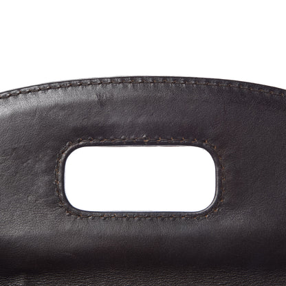 Gucci Saddle Soft Calfskin Sfumato Small New Bamboo Top Handle Bag Winter Leaf 14 of 14