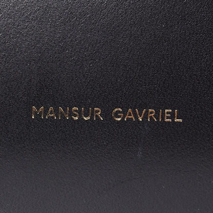 Mansur Gavriel Calfskin Small Shopping Tote Black Blue 12 of 13