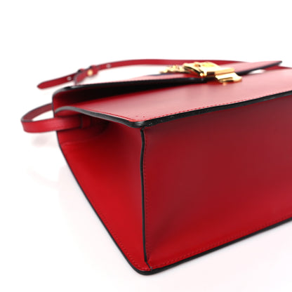 Gucci Calfskin Medium Sylvie Top Handle Bag Hibiscus Red 7 of 8