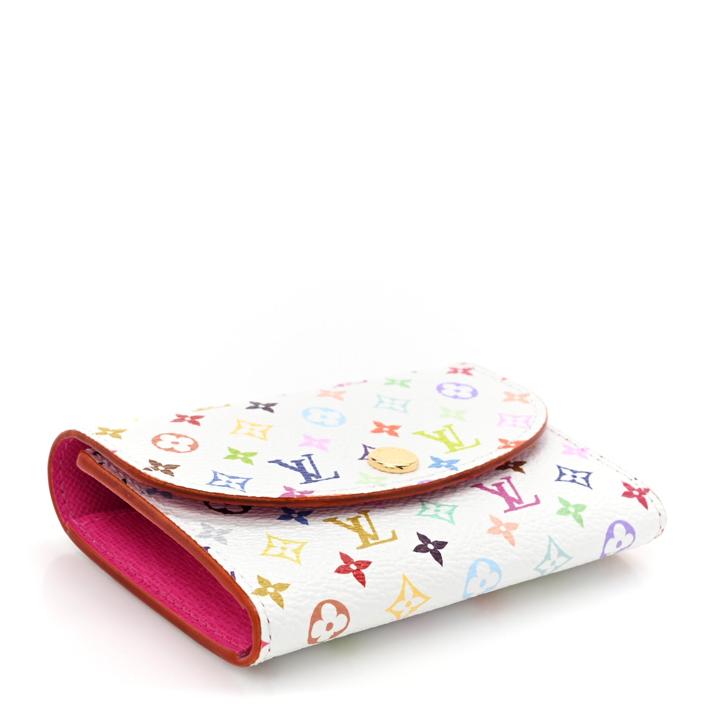 LV X TM Monogram Multicolor Rosalie Coin Purse White Kawaii Pink