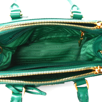 Prada Saffiano Lux Mini Galleria Double Zip Tote Mango 5 of 13