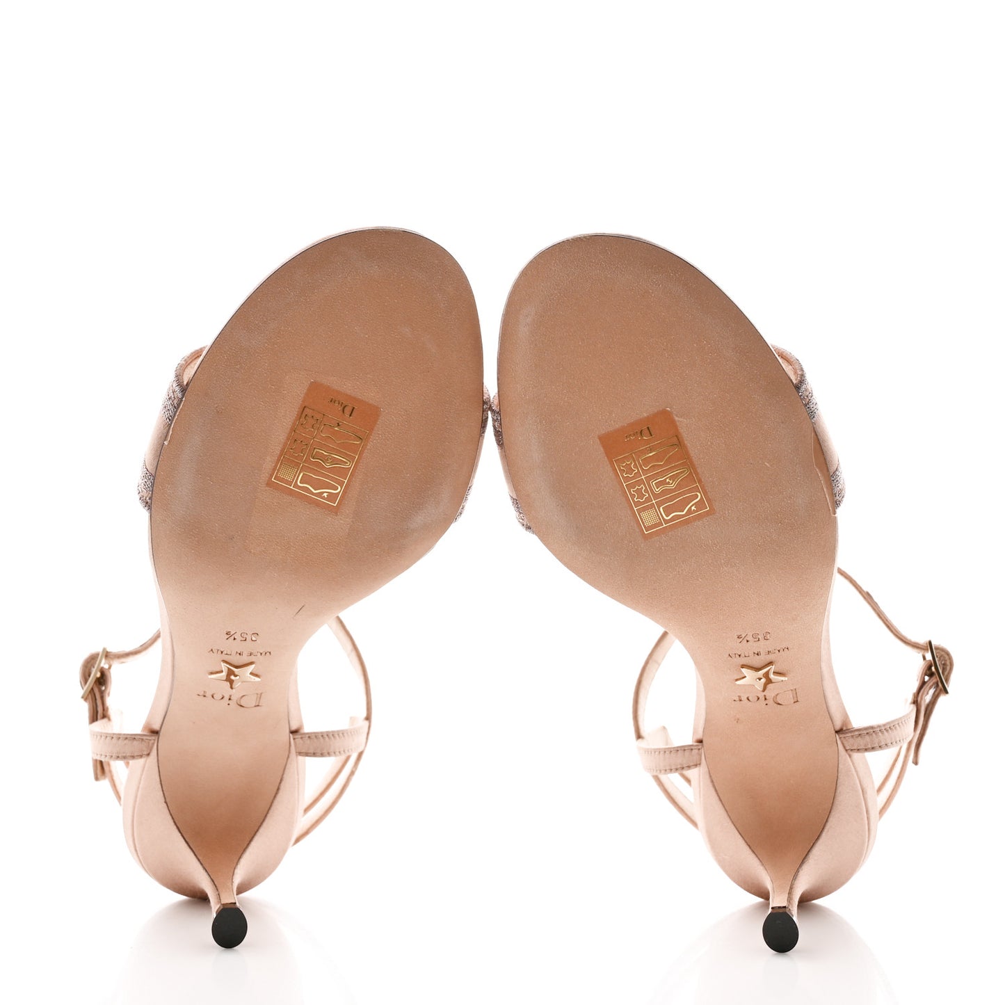 Satin Embroidered Dway 65mm Sandals 35.5 Nude