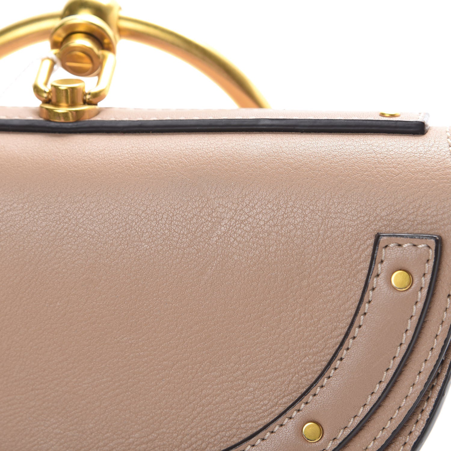 Chloe Calfskin Small Nile Bracelet Minaudiere Bag Biscotti Beige 13 of 14