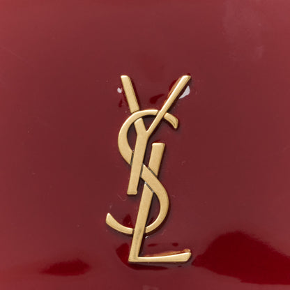 Saint Laurent Patent Monogram Phone Holder Crossbody Chataigne 8 of 10