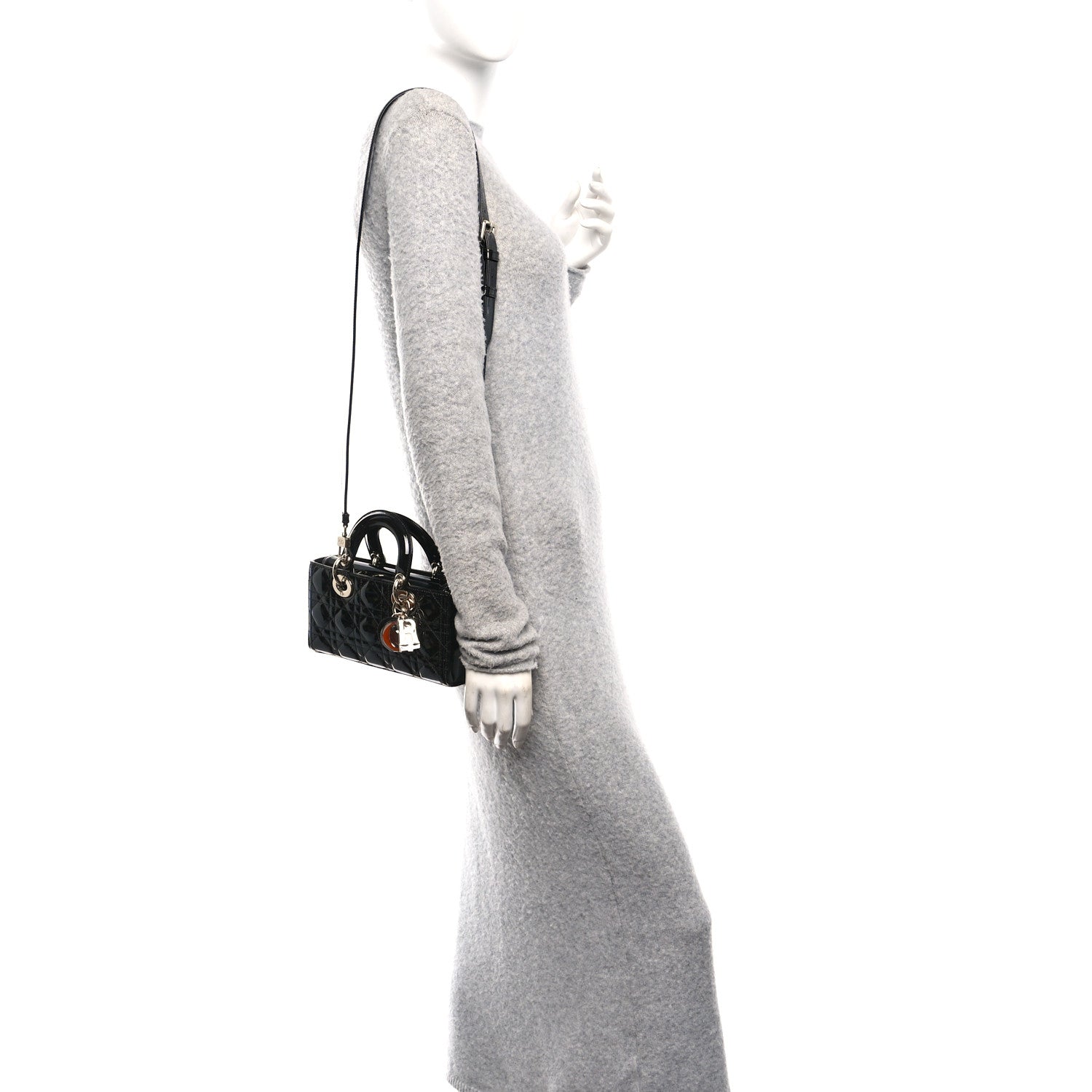 Christian Dior Patent Cannage Small Lady D-Joy Black 3 of 10