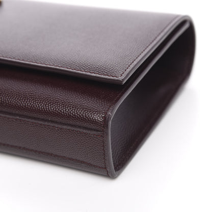 Saint Laurent Grain De Poudre Classic Monogram Cassandre Clutch Amaranto 9 of 9