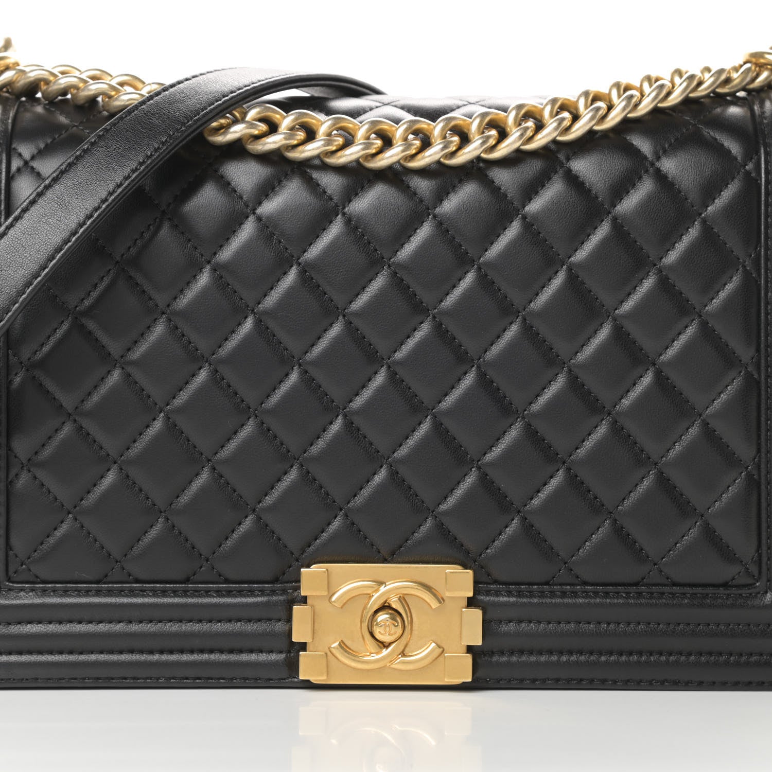 Chanel Lambskin Quilted New Medium Boy Flap Black 8 of 15