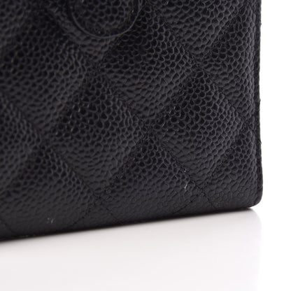 Chanel Caviar Quilted Compact French Flap Wallet Black 9 of 9