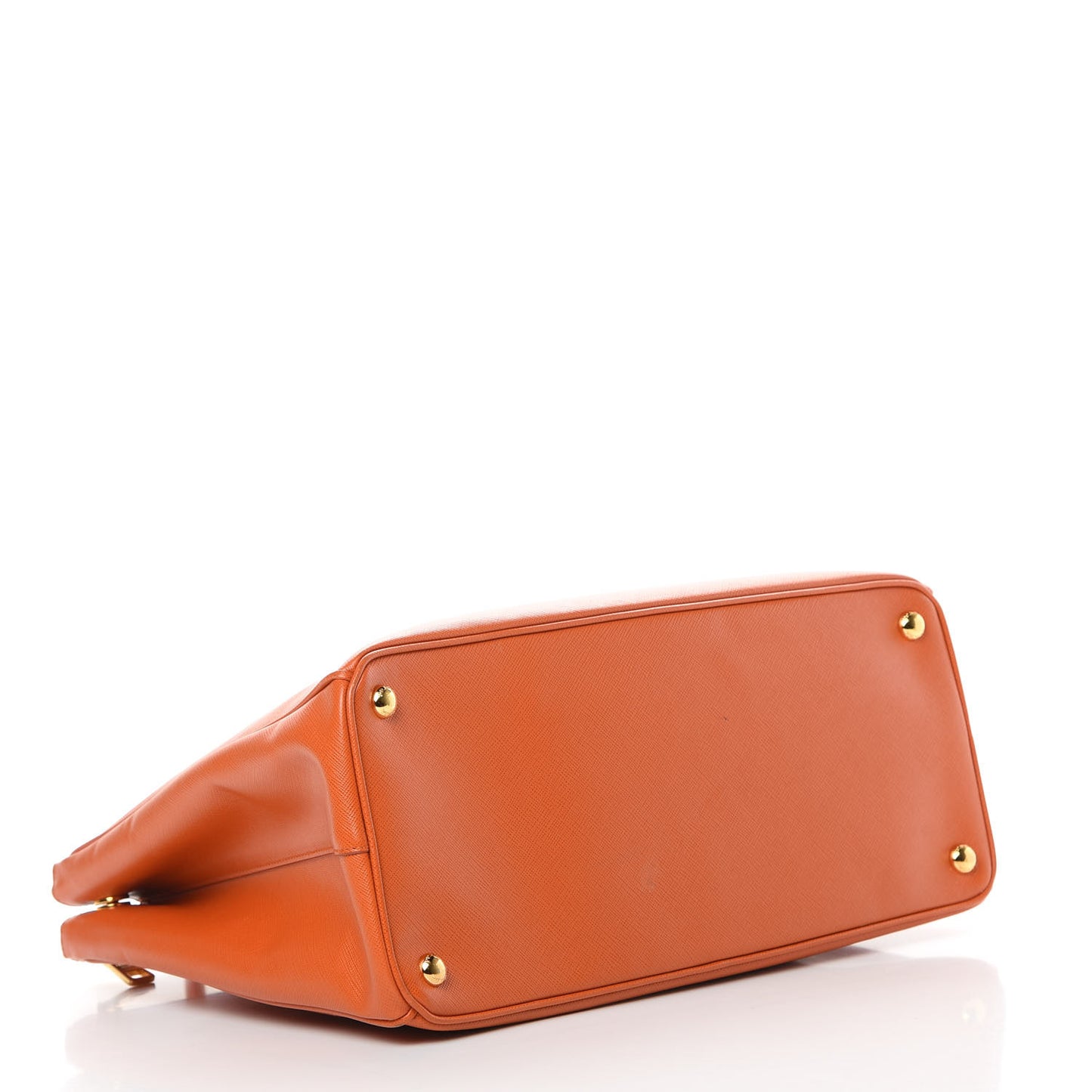 Saffiano Large Galleria Double Zip Tote Papaya
