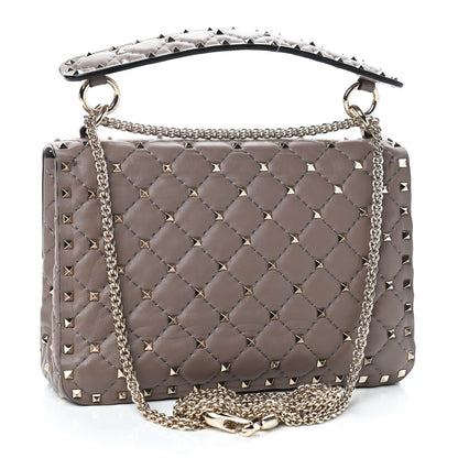 Valentino Garavani Nappa Medium Rockstud Spike Shoulder Bag Clay 3 of 8