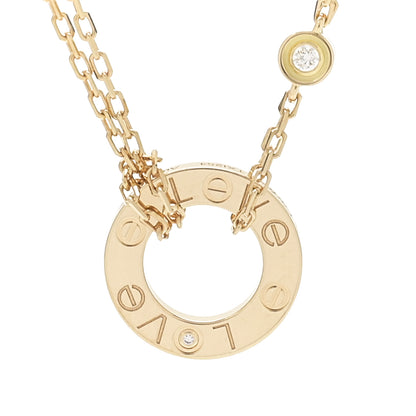 Cartier 18K Yellow Gold 2 Diamond LOVE Necklace 4 of 7